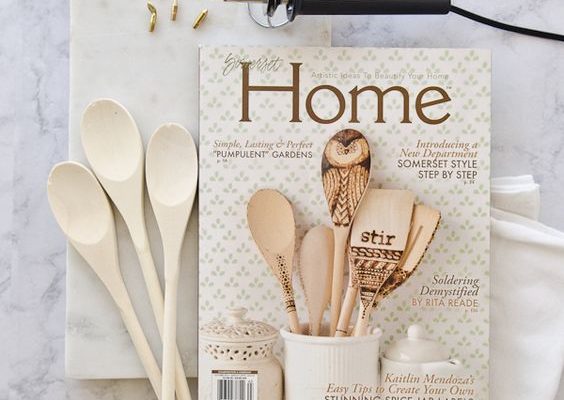 somerset home magazine cover with wood burning spoons